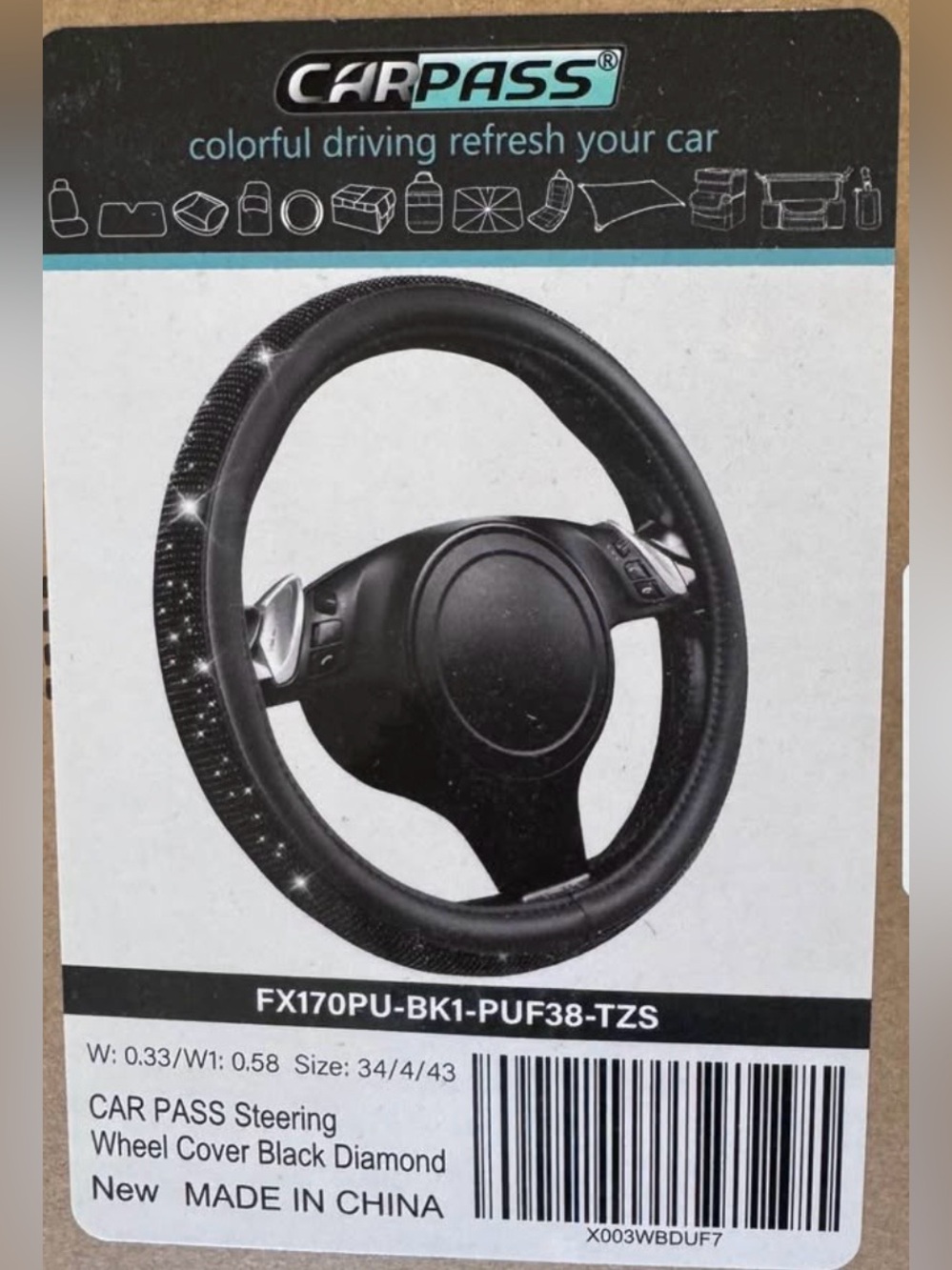 Black Diamond SteeWheel Cover